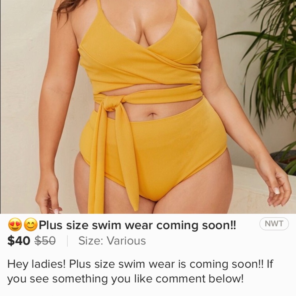 😊Hi beautiful!! Curvy sizes swim wear XL and up!